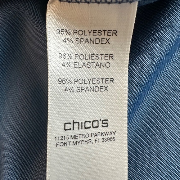 Easywear by Chico's Size 1/US 8/M Slinky Asymmetrical Work Travel Side slit Top - Picture 13 of 16